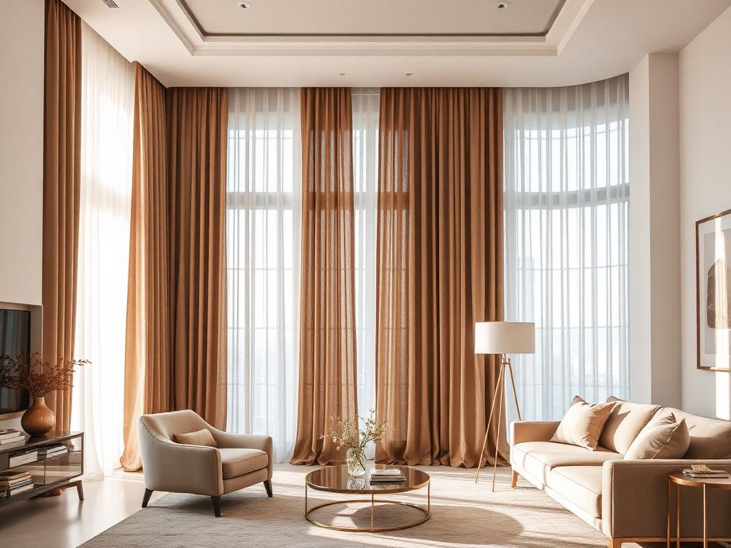 Luxury Curtains by Skyliving Shades in a UAE interior
