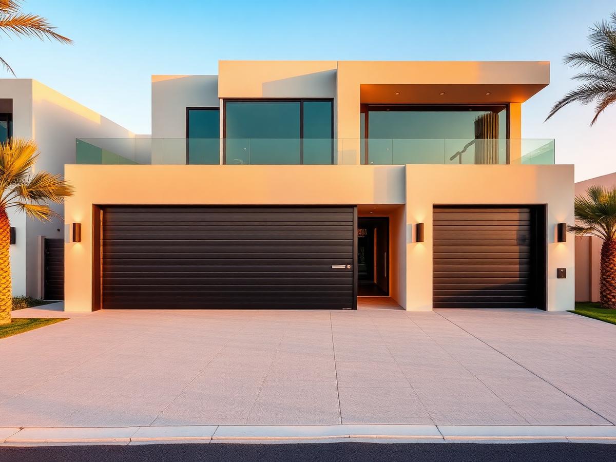 Garage Doors by Skyliving Shades in a UAE interior